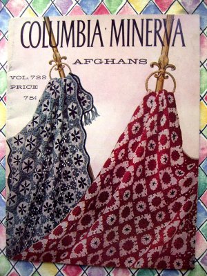 Vintage Afghan Patterns 1960's Columbia Minerva ~ 14 Afghans Vol 722