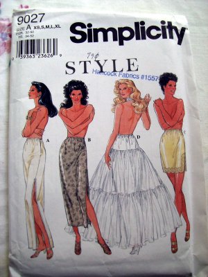 Simplicity Style Pattern # 9027 UNCUT Petticoat & Slip Size XS S M L XL