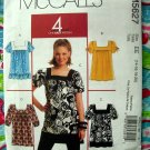 McCalls Pattern # 5627 UNCUT Misses/Misses Petite Tunic / Top Size 14 16 18 20