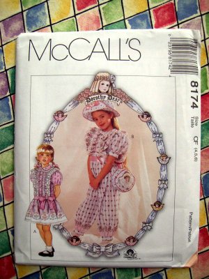 McCall's Dorothy Dear Girl's Pattern # 8174 UNCUT Size 4 5 6