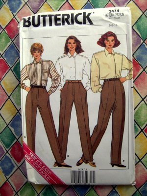 Butterick Pattern # 3474 UNCUT Misses Height Proportion Pants Size 6 8 10