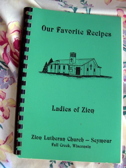 Fall Creek Wisconsin Zion Lutheran Church Cookbook 1980's