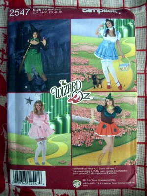 Simplicity Pattern # 2547 UNCUT Sexy Wizard of Oz Misses Women's Costume Sizes 18 20 22 24