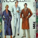 Vintage McCall's Pattern # 7291 UNCUT Men's Size SMALL Robe Pajamas