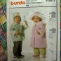 Burda Pattern # 9776 UNCUT Toddler Boys/Girls Coat Jacket Hat Size 9M 12M 18M 2 3