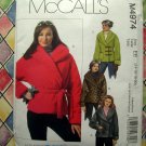 McCalls Pattern # 4974 UNCUT Misses Lined Fleece Jacket Size 14 16 18 20