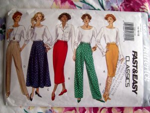 Butterick Pattern # 3163 UNCUT Misses Pants Skirt Sizes 14 16 18