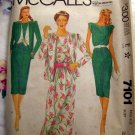 Vintage 1980 McCalls Pattern # 7101 Misses Dress Jacket Size 10
