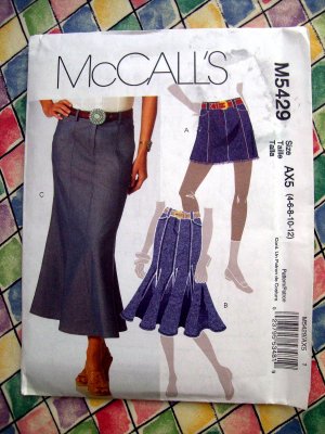 McCalls Pattern # 5429 UNCUT Skirt Variations Size 4 6 8 10 12