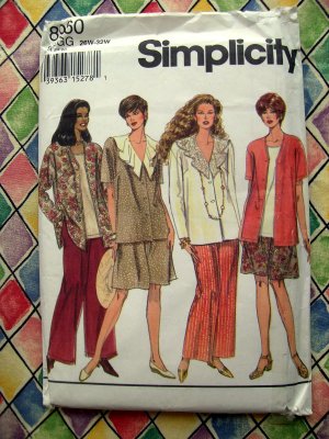 Simplicity Pattern # 8960 UNCUT Woman's Pants or Shorts Top Size 26 28 30 32