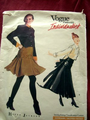 Rare Vogue Pattern # 2175 UNCUT Misses Jacket Skirt Shirt Size 6 8 10