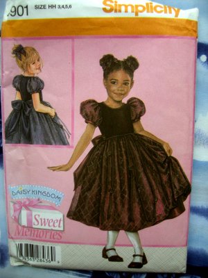 Simplicity Pattern # 4901 UNCUT Girls Special Occasion Dress Size 3 4 5 6