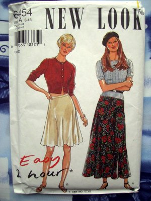 NEW LOOK Pattern # 6454 UNCUT Misses Flared Skirt Size 8 10 12 14 16 18
