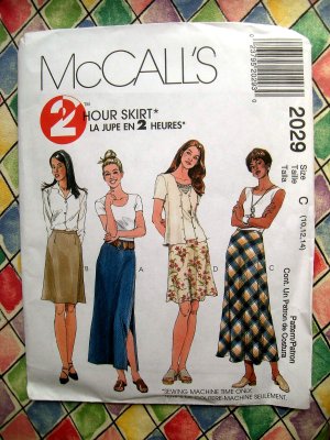 McCalls Pattern # 2029 UNCUT Misses Skirt Various Lengths Size 10 12 14