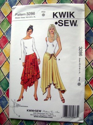 KWIK SEW Pattern # 3286 UNCUT Misses Summer Skirt Size XS S M L XL