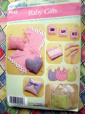 Simplicity Pattern # 4642 UNCUT Baby Blanket Pillows Accessories