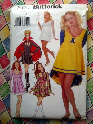 Unique Butterick Pattern # P 475 UNCUT Costume Womans Dress Size 18 20 22 Sexy