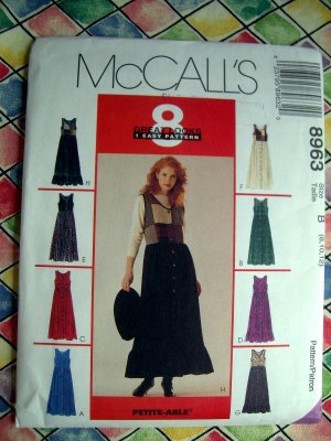 McCalls Pattern # 8963 UNCUT Misses Jumper / Dress Size 8 10 12