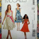 McCalls Pattern # 5582 UNCUT Misses Summer Empire Dress Belt Size 14 16 18 20