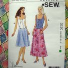 Kwik Sew Pattern # 3220 UNCUT Misses Summer Top Skirt Size XS Small Medium Large XL