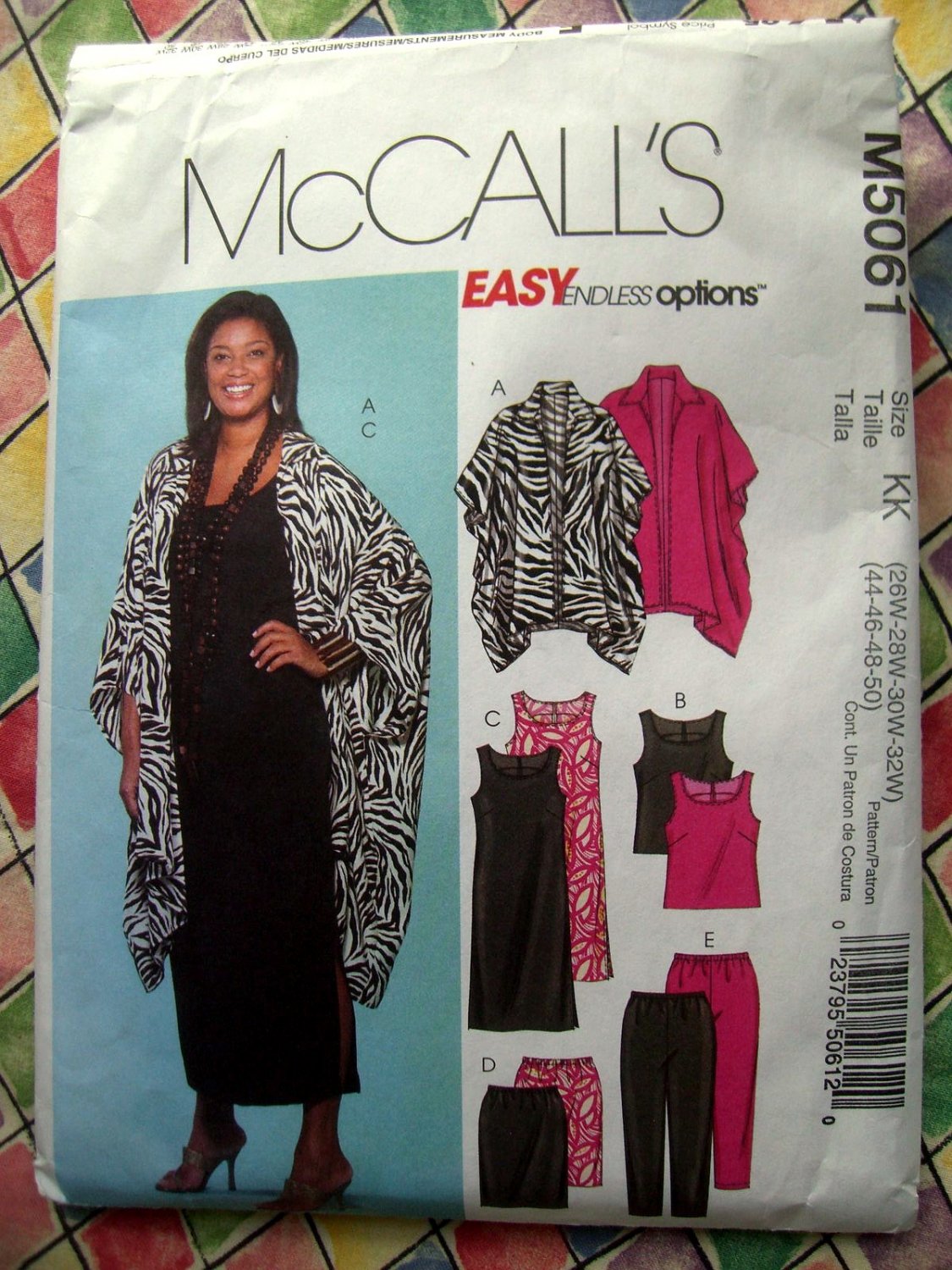 McCalls Pattern # 5061 UNCUT Womans Dress Top Pants Skirt Size 266 28 30 32