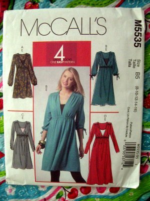McCalls Pattern # 5535 UNCUT Misses Dress ~3 Lengths & Camisole Size 8 10 12 14 16