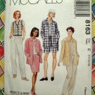 McCalls Pattern # 8163 UNCUT Misses Shirt Jacket Vest Pants Shorts Skirt Size 14 16 18