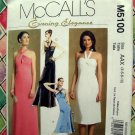 McCalls Pattern # 5100  Misses Halter Evening Dress Two Lengths Size 4 6 8 10