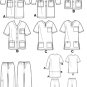 Simplicity Pattern # 9334 UNCUT Unisex SCRUBS Top Coat Pants Size XS Small Medium