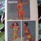 Vintage Butterick Pattern # 6674 UNCUT Misses Bikini Top Bottom Swimsuit Size 6 8 10 12 14 16