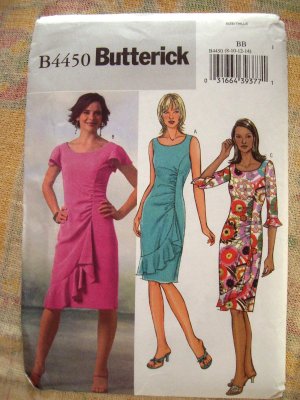 Butterick Pattern # 4450 UNCUT Misses Dress Ruffle Variations Size 10 12 14