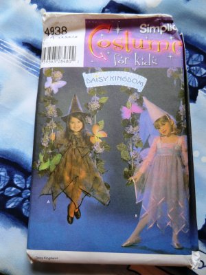 Simplicity Pattern # 4938 UNCUT Girls Costume Fairy Witch Size 3 4 5 6 7 8