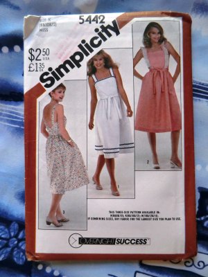 Simplicity Pattern # 5442 UNCUT Misses Summer Dress Size 8 10 12