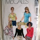 McCalls Pattern # 4517 UNCUT Misses Tops Size Large and XL