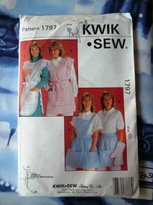 Kwik Sew Pattern  # 1797 UNCUT Apron Collection All Sizes S M L XL