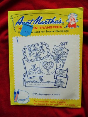 Aunt Martha's Embroidery TRANSFER  #3727  Unused  PENNSYLVANIA  DUTCH Designs
