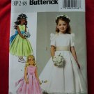 Butterick Pattern # BP 248 UNCUT Girls Special Occasion Flower Girl Dress Size 6 7 8
