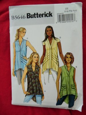 Butterick Pattern # 5646 UNCUT Misses Tops Size Large XL XXL