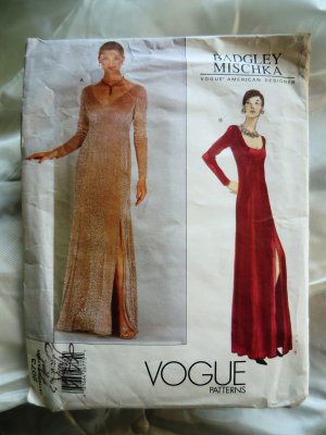 Vogue Pattern # 2073 UNCUT BADGLEY MISCHKA Long Dress Formal Size 18 20 22