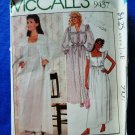 McCalls Pattern # 9437 UNCUT Misses Robe Nightgown Size XS Extra Small Laura Ashley