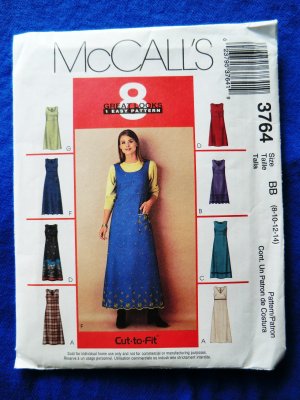 McCalls Pattern # 3764 UNCUT Misses Dress Jumper Size 8 10 12 14
