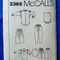McCalls Pattern # 2365 UNCUT Misses Shirt, Top, Skirt Pants Size 14