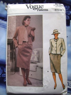 Vogue Pattern # 9050 UNCUT Misses Jacket Skirt Sizes 8 10 12