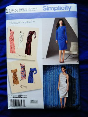 Simplicity Pattern # 2053 UNCUT Misses Gown Dress Size 6 8 10 12 14
