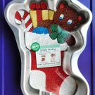 WILTON 1999 Cake Pan Mold HOLIDAY STOCKING With Insert # 2105-2040