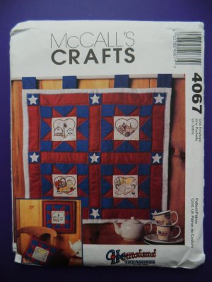 McCalls Pattern # 4067 UNCUT American Quilt Wall Hanging