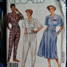 McCalls Pattern # 2539 UNCUT Misses Jumpsuit & Dress Size 14 Vintage 1986