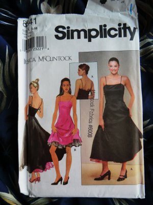 Simplicity Pattern # 8841 UNCUT Misses Special Occasion Dress Size 6 8 10 12 14 16