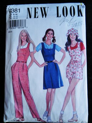New Look Pattern # 6381 UNCUT Misses Jumpsuit Dress Size 6 8 10 12 14 16