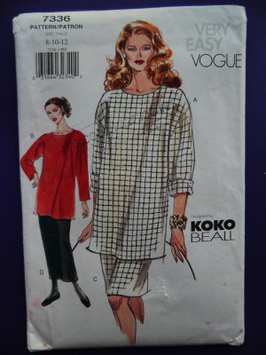 Vogue Pattern # 7336 UNCUT Top Skirt Size 8 10 12